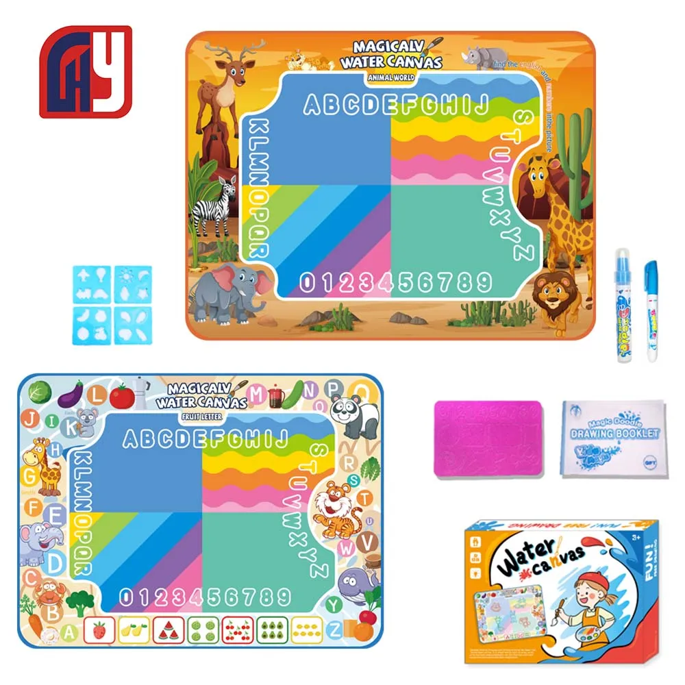 80*60CM baby Educational Toys Doodle water Drawing Mat Water Canvas Aqua Painting Cloth For kid Christmas Gift