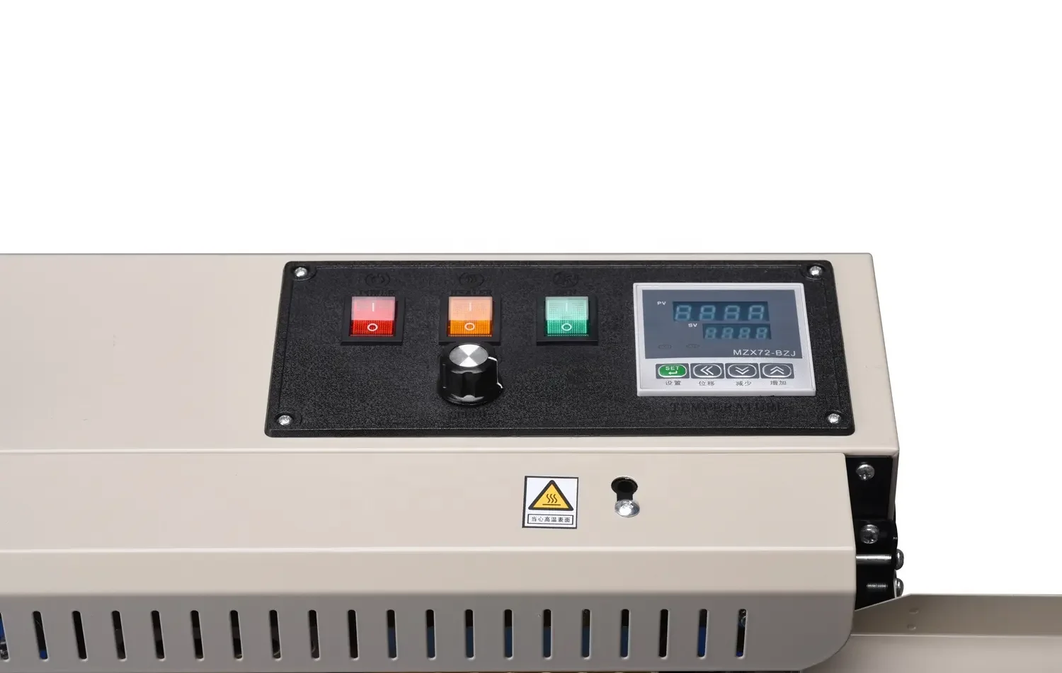 2024 FR-900 Band Sealer Machine Plastic Bag Vertical Continuous Band Sealer With Date Printer Hot Sealing Machine
