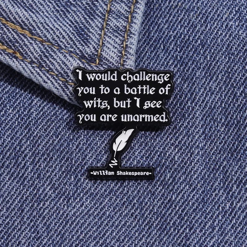 Wholesale Feather pen Metal Craft Cute English Letter Character Design Pin Badge Stocked Cartoon Soft Enamel Pins For Promotion