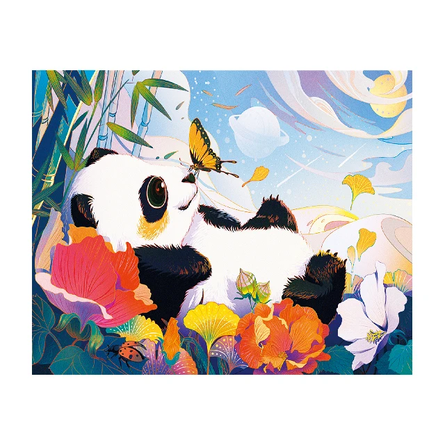 Hot Selling Kids Set Diamond Landscape Decoration Animal Canvas Chinese Art Wall Picture Gifts Guests Dog Painting