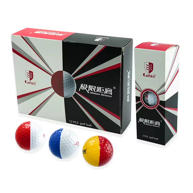 Low Price Custom Golf Ball Extreme Distance Three Layer Matte for Professional Competition Game Ball Dual Color Surlyn Golf Ball