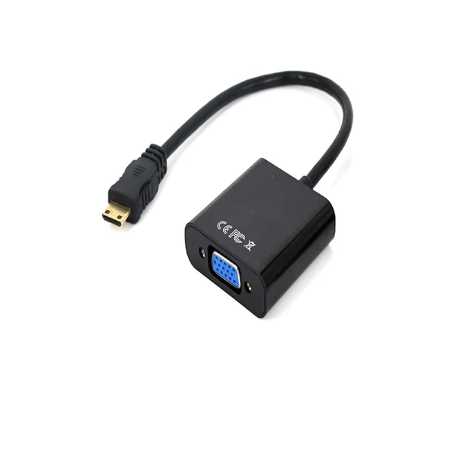 1080P Mini Hdtv to Vga Converter male to female mini HD to Vga converter adapter cable for computer media player