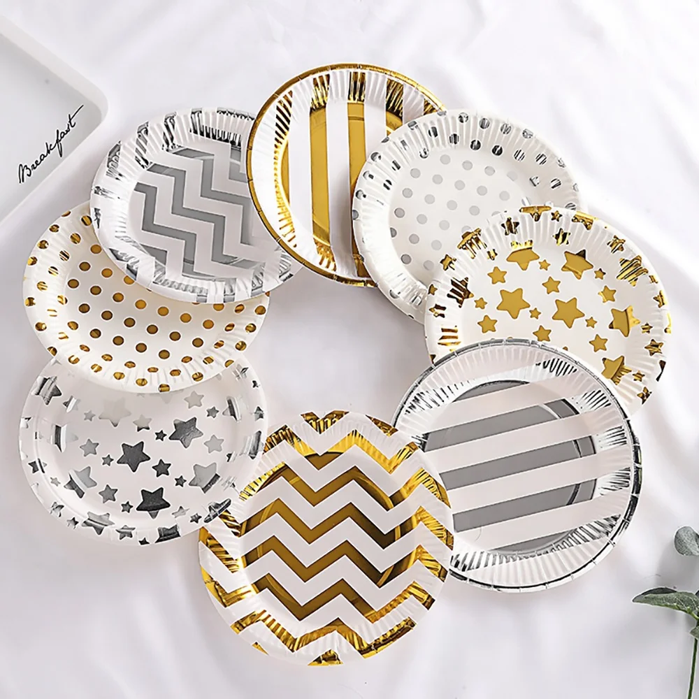 China OEM manufacturer round star shape coated paper plates