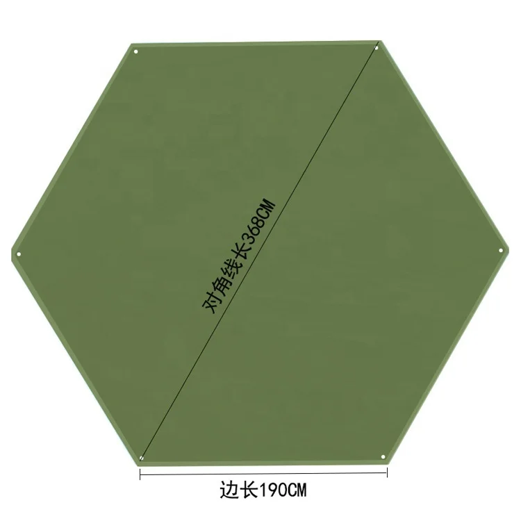 In stock! 600D polyester floor mat for large size hexagonal tent