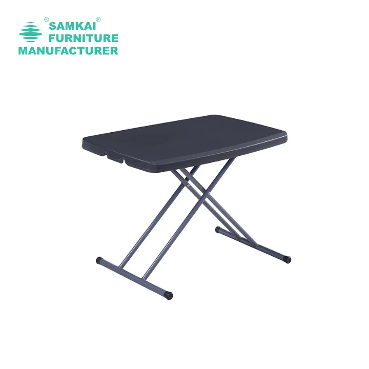SK-ZDZ-H003 Height Adjustable Plastic Folding Table - Hot Selling Cafe and Garden Dining Table