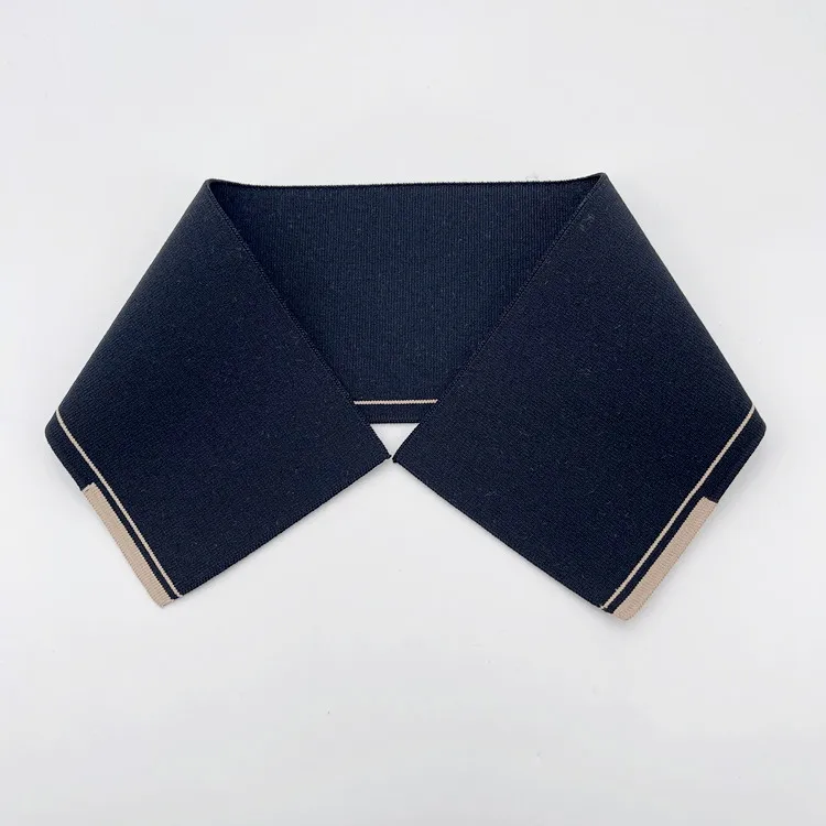 Custom 97% polyester 3% spandex rib collar knit ,t-shirt collar for polo shirt