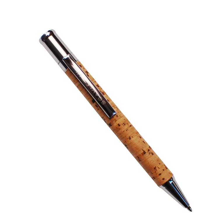 Wholesale and Retail Natural Cork Wood Ball Point Pens Recycled Customized Logo Natural Eco Cork Pens