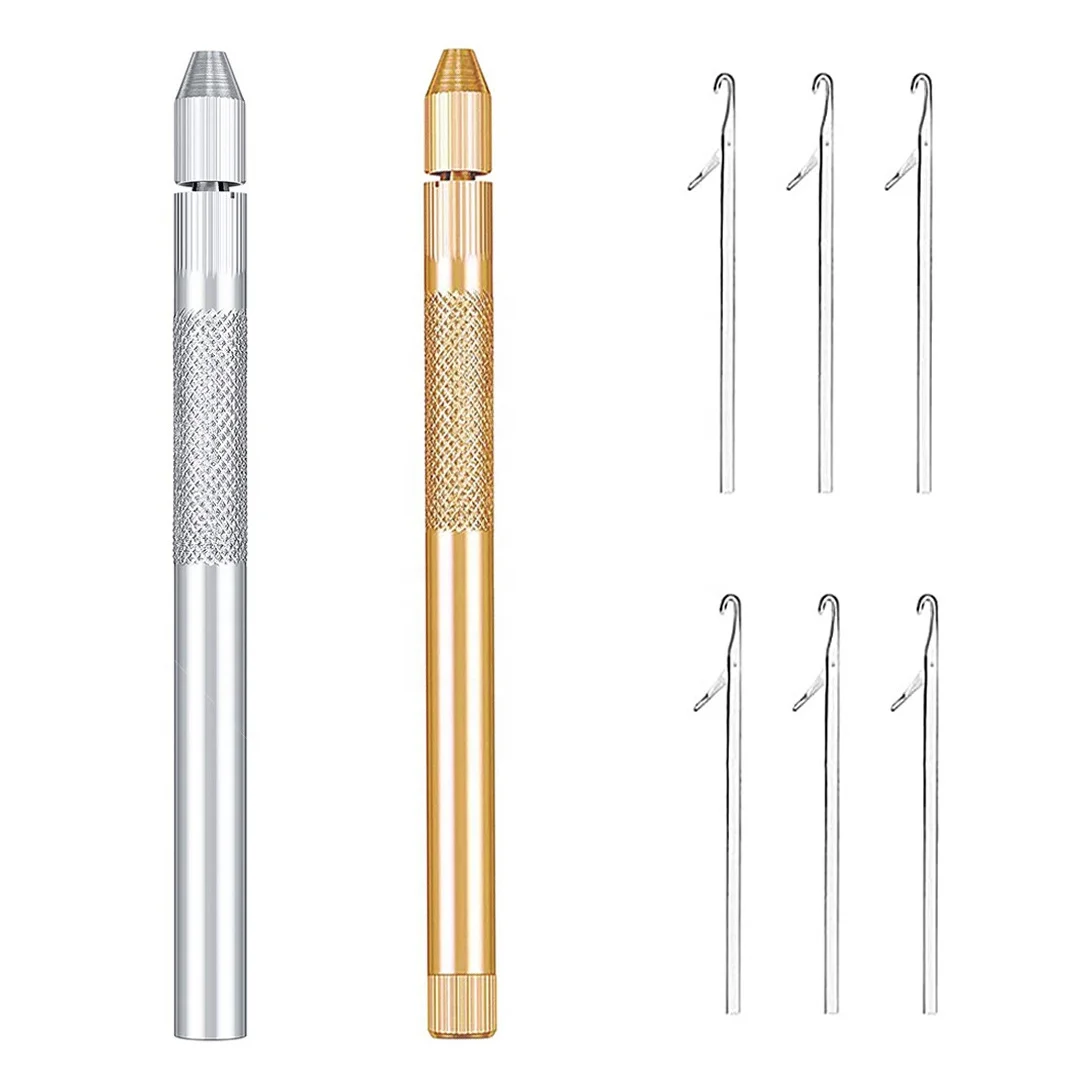 Высококачественная петля для волос ARLANY инструмент наращивания из золотистого/серебристого металла игла вытягивания крючок с пользовательским логотипом крючки