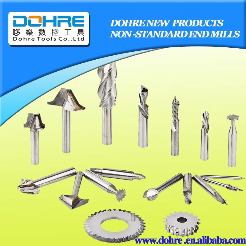 DOHRE 2 Flute CNC Milling Tool Long Neck Short Flute Ball Nose End Mill For CNC Cutting Tool