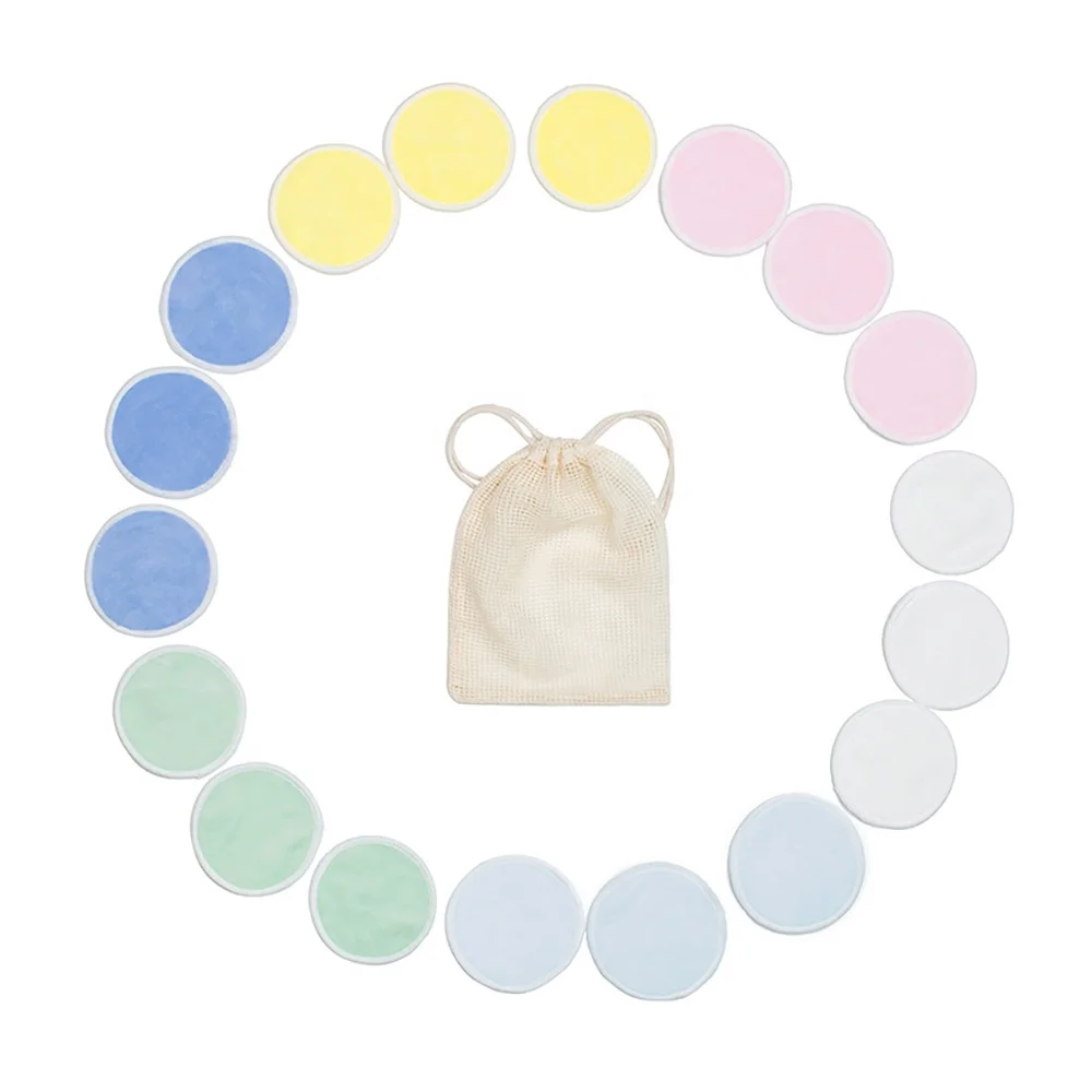 Eco Friendly Reusable Bamboo Fiber Makeup Remover Pads Bamboo Cotton Reusable Pads Makeup Remover Cleaning Cosmetic Cotton Pads
