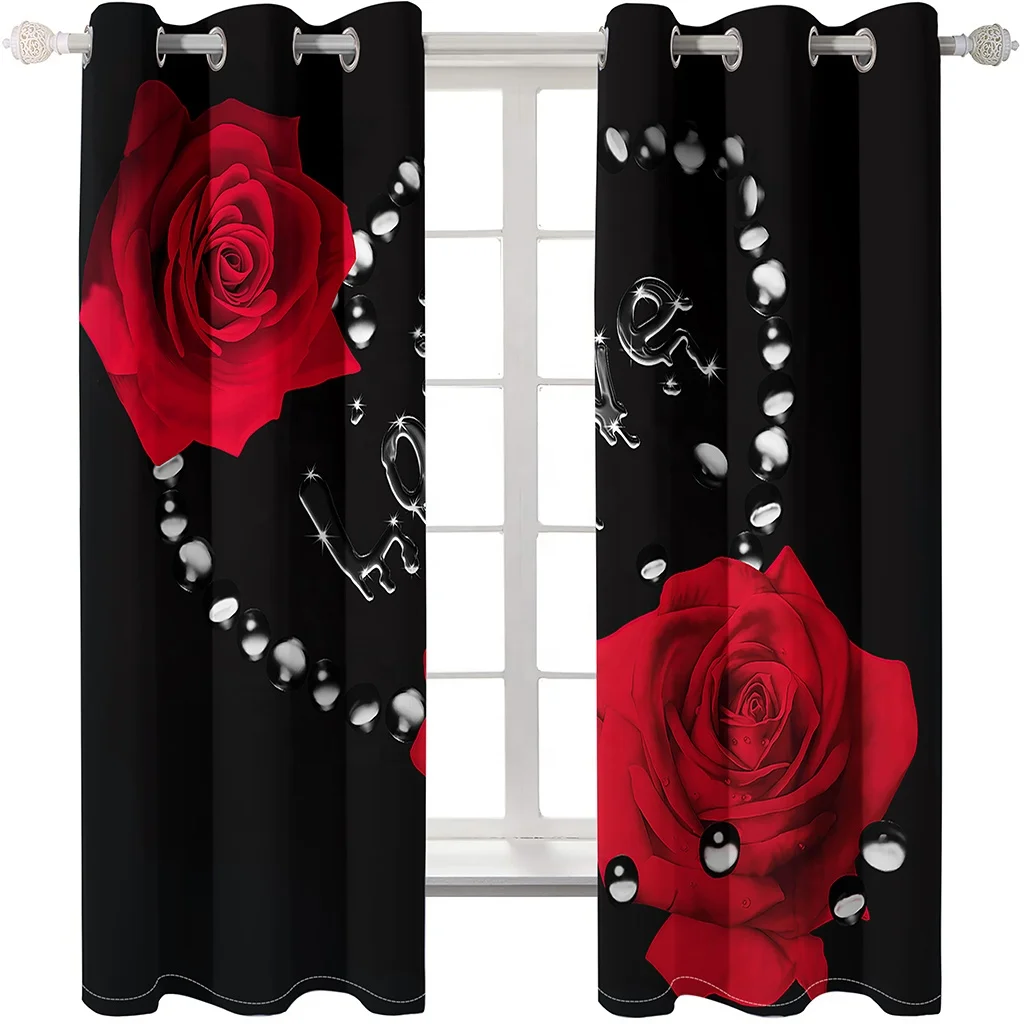 High Shading Christmas Background Curtain cortinas para sala Kids Room Beautiful Blackout 3D Printed
