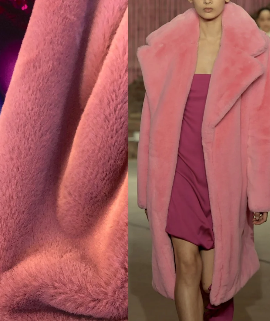 Изготовленная на заказ Высококачественная плюшевая ткань из искусственного меха с принтом плюшевый кудрявый флис шерпа кролика для пальто