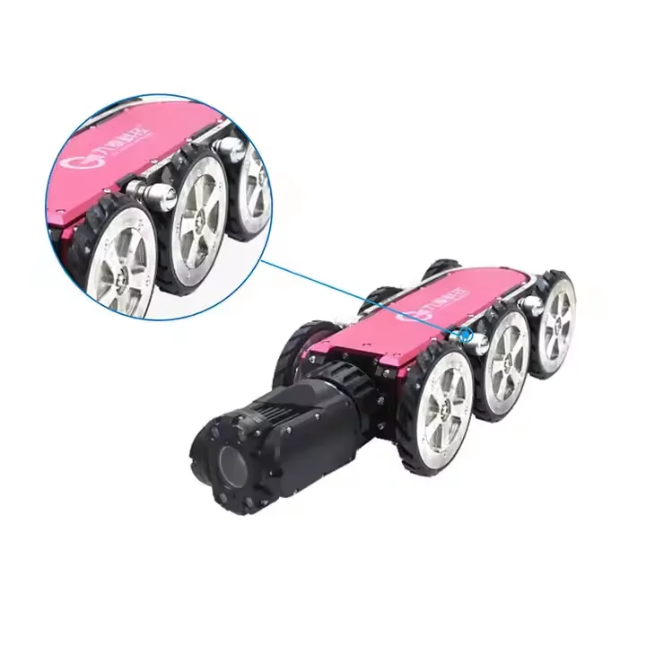 Anti-rollover Drain Sewer 4MGP CCTV Inspection Crawling Robotic Camera with 2 cameras