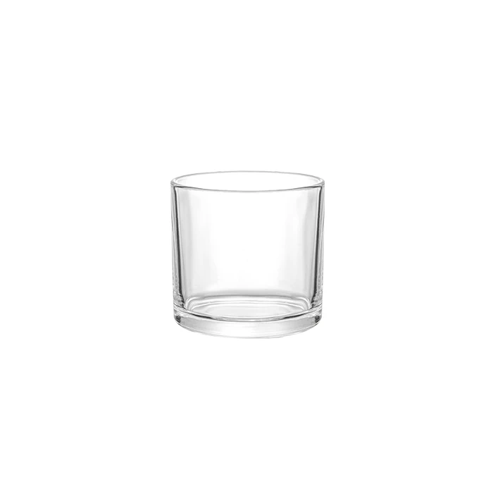 8 oz  10 oz transparent glass candlestick factory wholesale customized color and logo