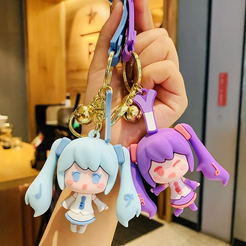 Японский стиль милый мультфильм Hatsune Miku резиновый брелок автомобильный Рюкзак Кулон оптовая продажа
