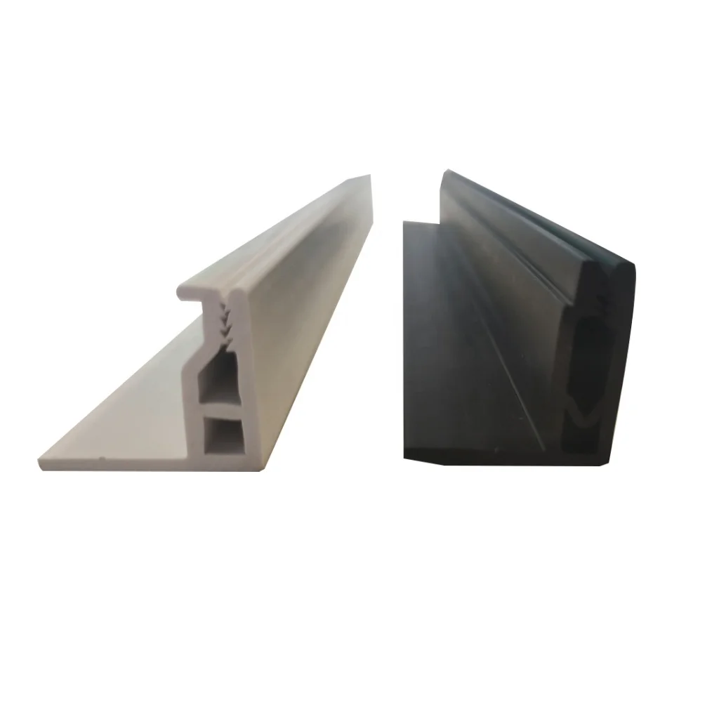 Custom PVC T Profile White black moving doors and Windows PVC shaped track custom PVC profile