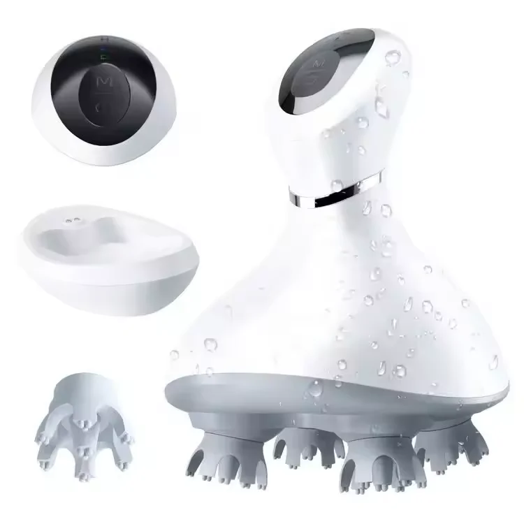BL Hot Sales Claw Hand Held Silicone Octopus Automatic Spider Heating Vibrating Scalp Electric Head Massager