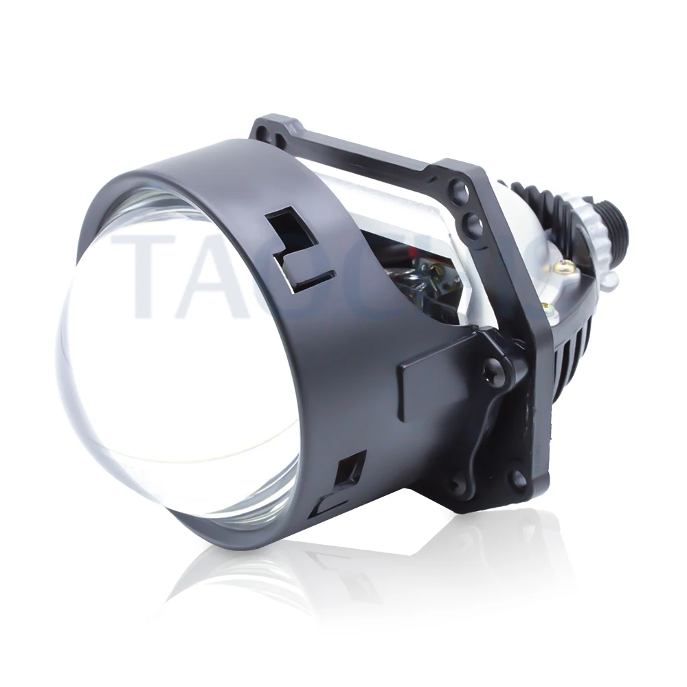 TAOCHIS Car 3.0 inch Headlights Plug and play Type LED Car accessories Bi led projector lens 6000K Light With White Color