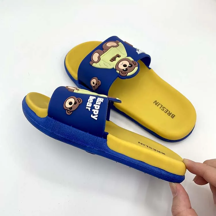 Factory Sale Summer Beach Custom Logo Plastic Pvc Kids Boys Girls Children Slides Slippers