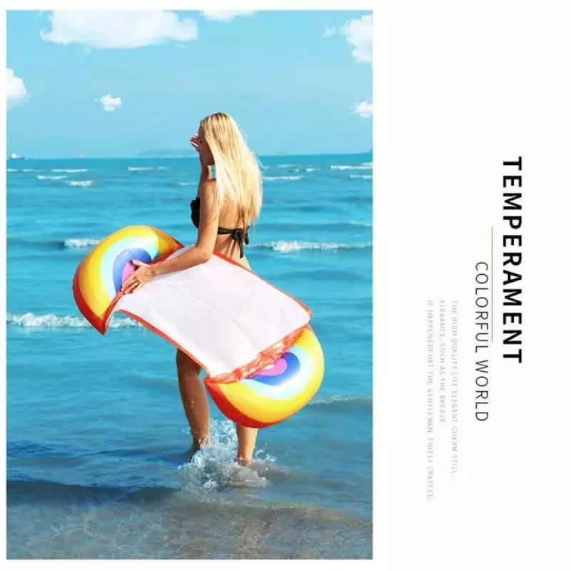 Water Hammock Recliner Inflatable Floating Swimming Mattress Sea Swimming Ring Pool Party Toy Lounge Bed For Swimming