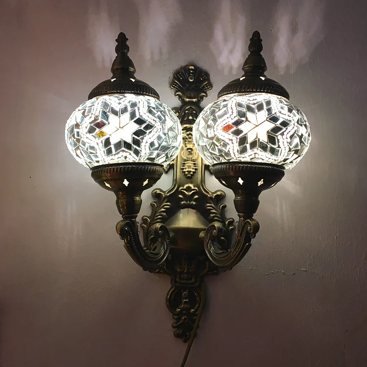 Istanbul Handicraft Mosaic Art Turkish LED decorative Mosaic Wall Lamp Light Led Wall Lamp Glass Lamps