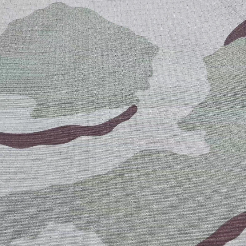 Textiles fabric manufacturer polyester cotton checked  pattern printed camouflage clothing rip-stop fabric 2800 water pressure