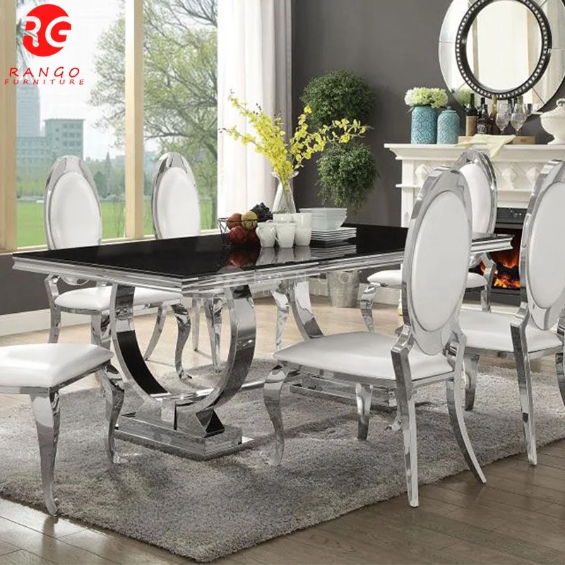 Home dinning room furniture luxury dining table set  dining table chair modern dinning chairs sedia cucina UK restaurant table