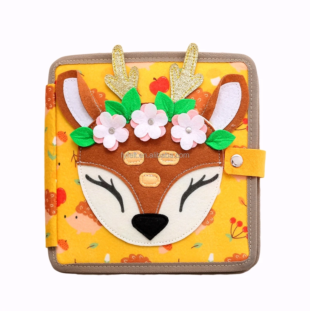 Hot Selling New Style Toddler Montessori Sensory Learning Activities Toys Felt Busy Board For Children Kids Educational Books