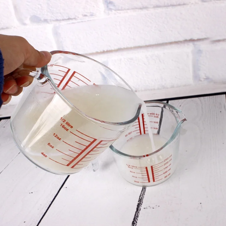Лидер продаж, термостойкий стеклянный мерный кувшин 1000 мл, 500 мл, 250 мл