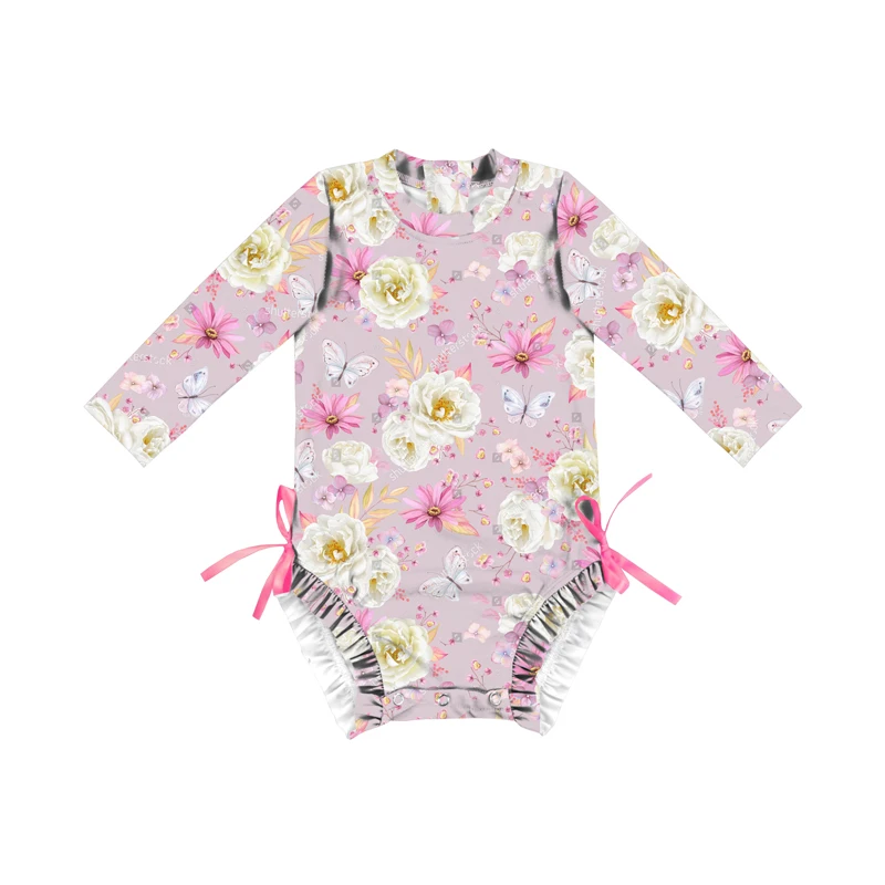 2023 Kids Bathing baby girl swimsuit Cute customized bikini swim suits for little girls One-piece summer swimwear girls 1-5Y