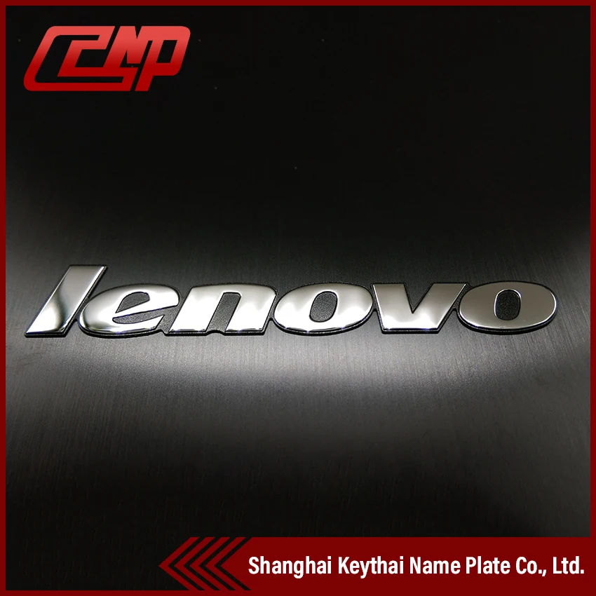 Custom Adhesive Metal Logo Matte Gold Embossed Sticker Computer Label