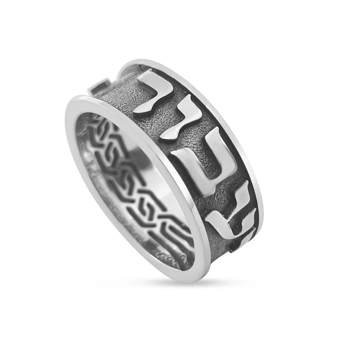 Hebrew Words Ring 316l Stainless Steel Pvd 18k Gold Plated Jewelry Personalized King Solomon Biblical Verse Ring