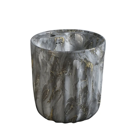 Luxury Bathroom Ceramic Sinks Round Shape Wall Hung Marble Design