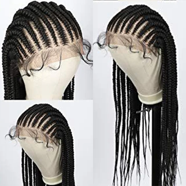 Glueless HD Human Hair Lace Wigs Wholesale Virgin Human Hair Braided Wigs 360 Full Lace Wigs For Black Women