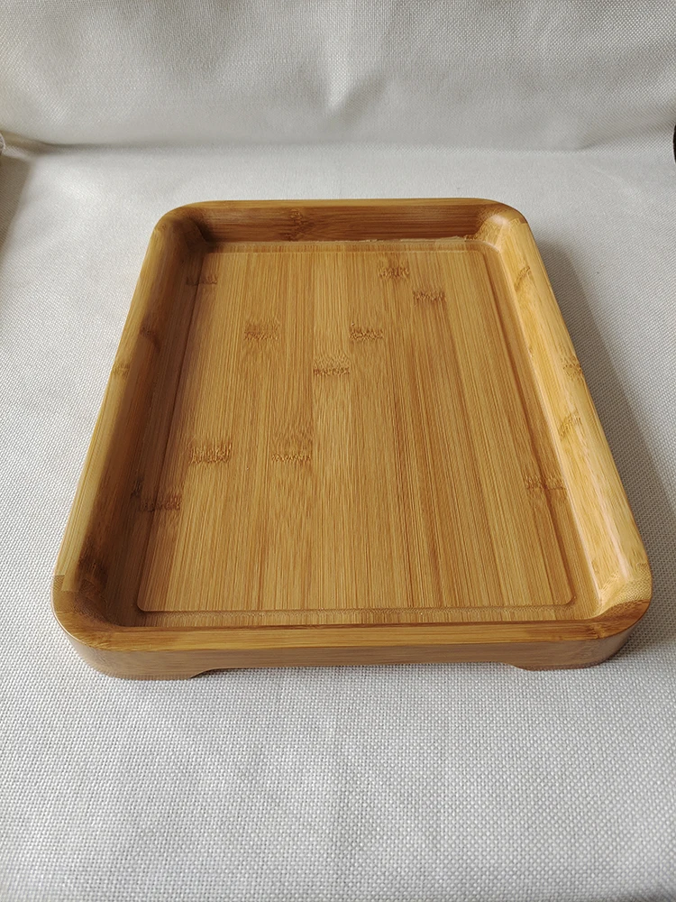 Новый высококачественный бамбуковый поднос, Круглый квадратный безопасный экологически чистый бамбуковый поднос