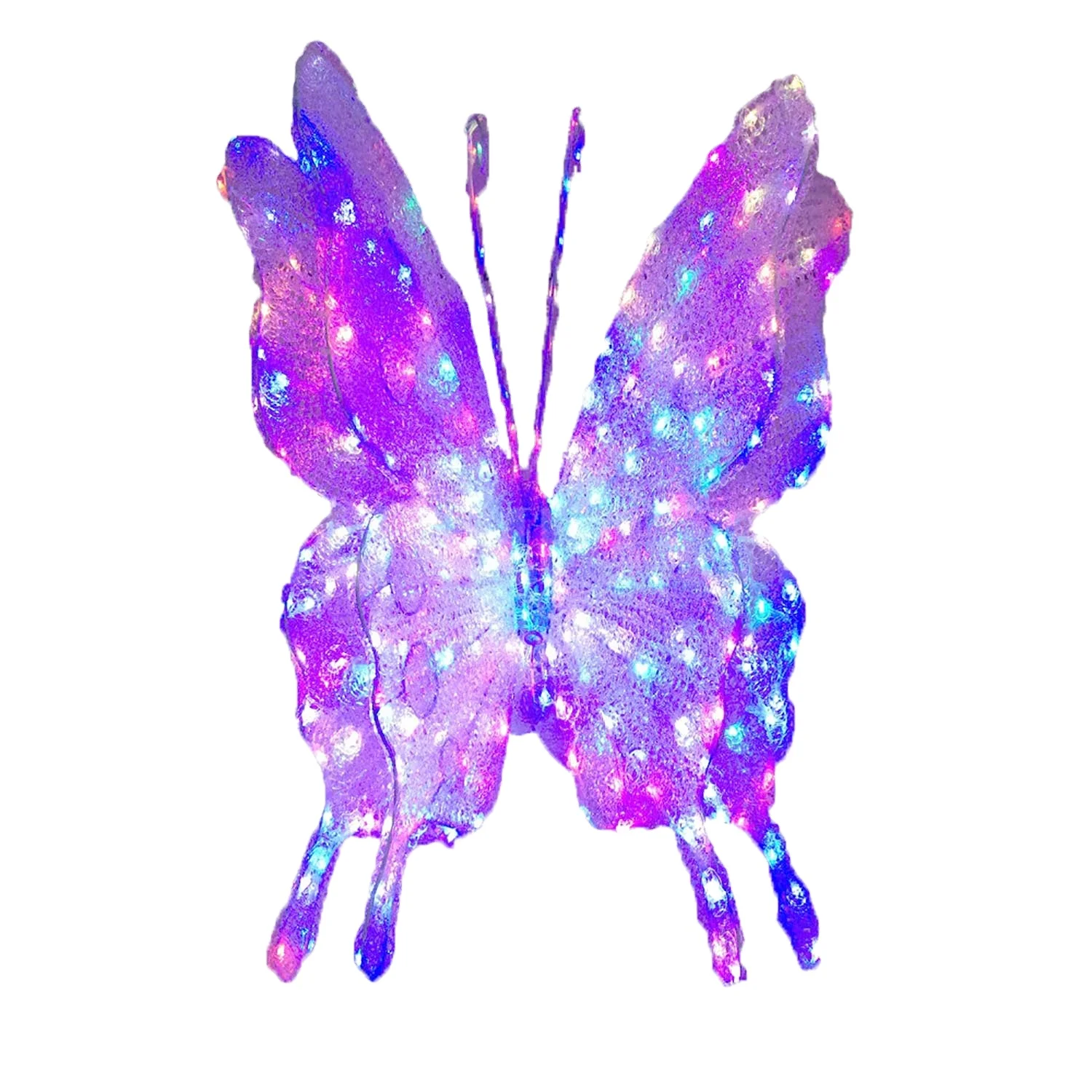 Красочные Декоративные животные светодиодные 3d бабочки мотив свет