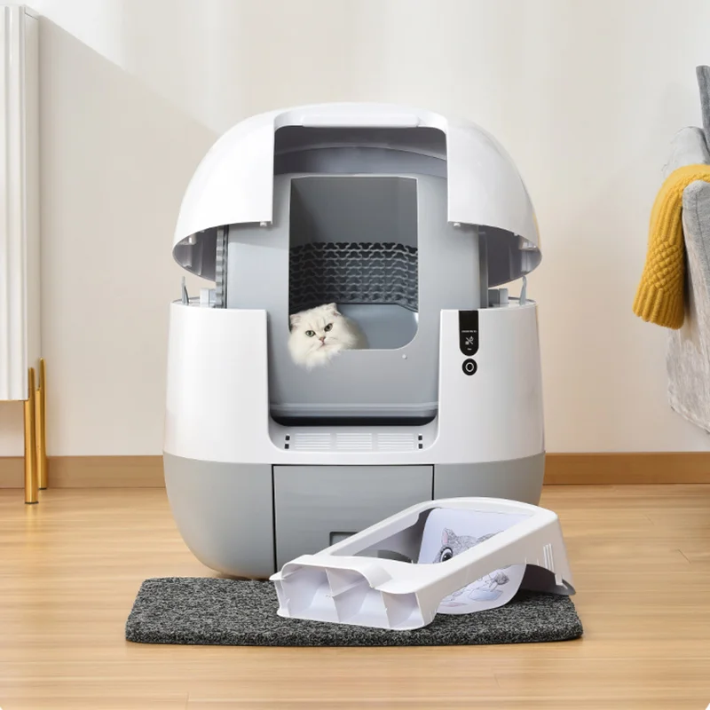 Intelligent Fully Enclosed Cat Toilet Electric Cleaner Automatic Odor Removal with Deodorant Self-Cleaning Cat Litter Box