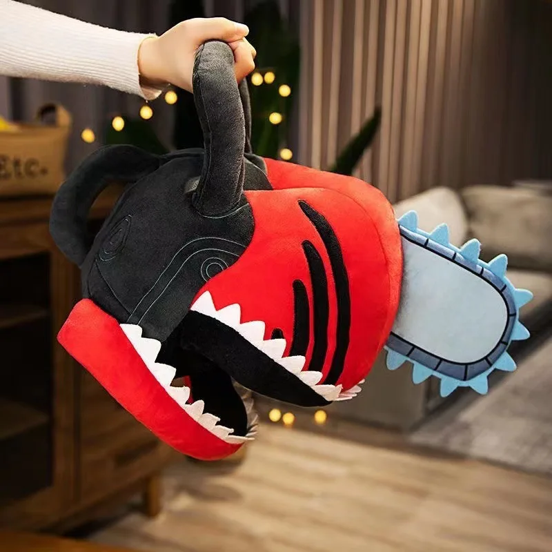 Anime Chainsaw Man Plush Pochita Denji Cosplay Headgear Helmet Doll Toy Halloween Masquerade Party Carnival Props Xmas Gift