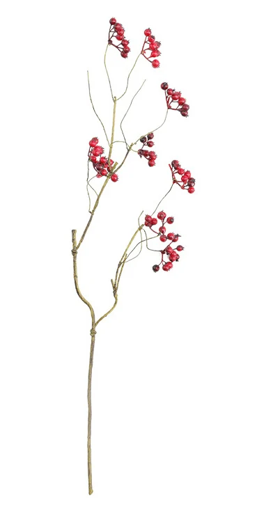 SN-H028 Wholesale ARTIFICIAL BLUEBERRY SPRAY Desktop Faux Flower Simulation Bouquet Home Living Room American Cranberry