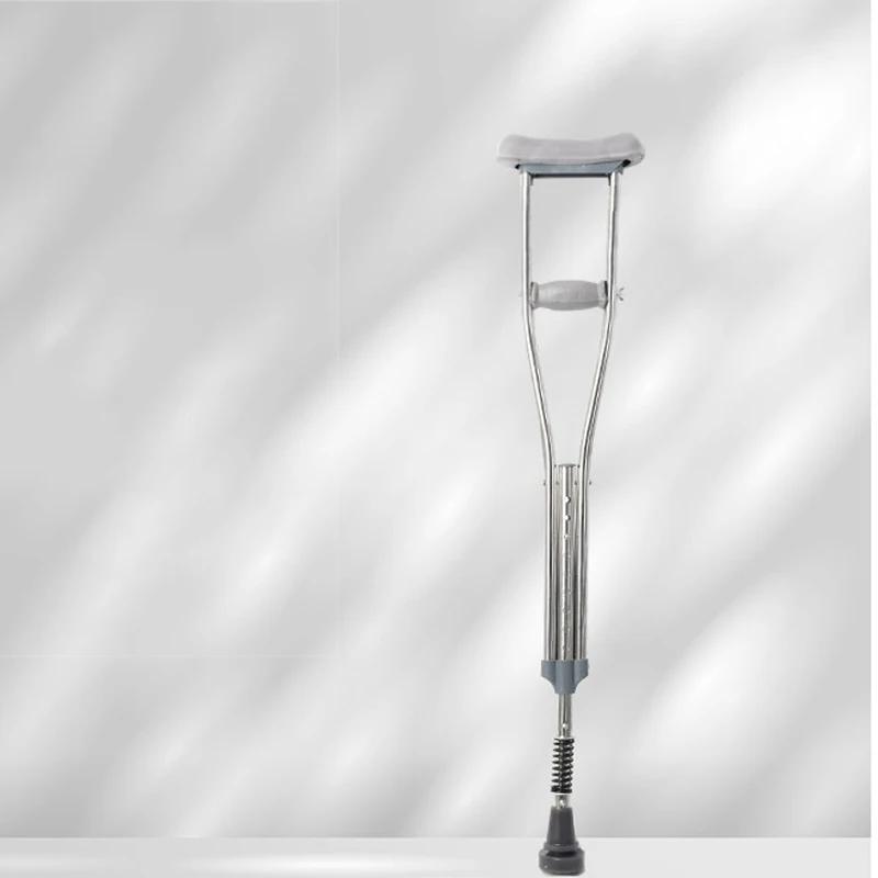 Wholesale Price Spring Shock Absorption Stainless Steel Armpit Crutches For The Disabled Elderly