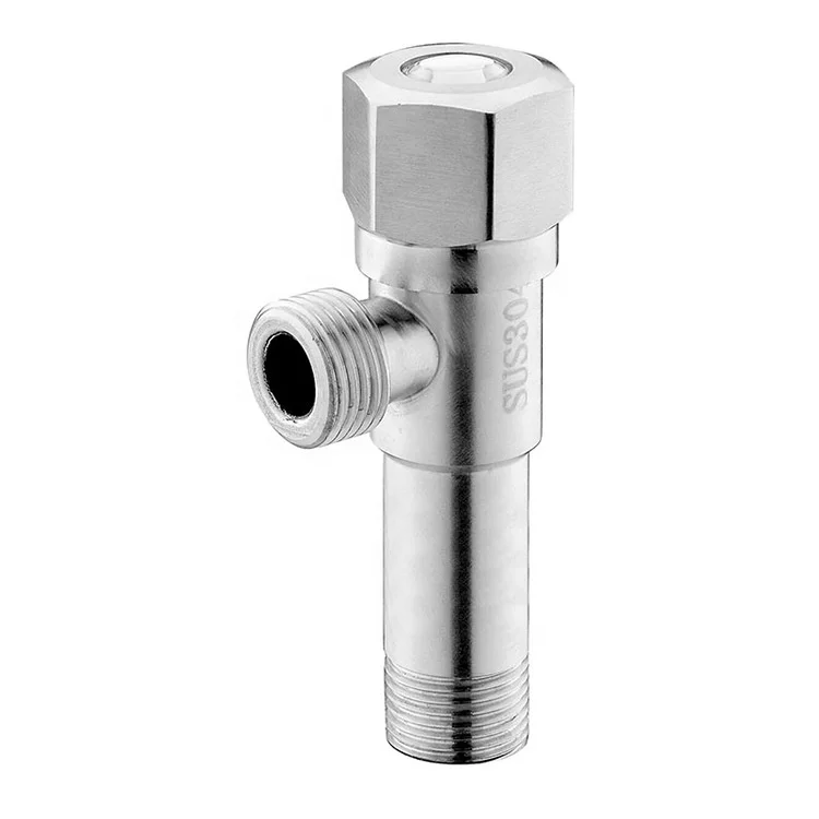 Оптовая продажа с фабрики удлиненный треугольный клапан из нержавеющей стали 304 бытовой клапан G1/2 удлинитель клапана горячей и холодной воды