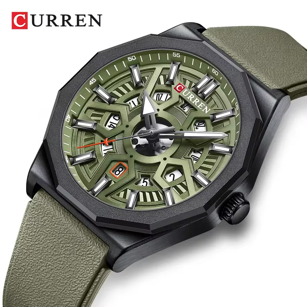 CURREN Sport Men Watch Top Brand Luxury Original Business Waterproof Calendar Male Clock Rubber Cool Quartz Man Wristwatch 8437