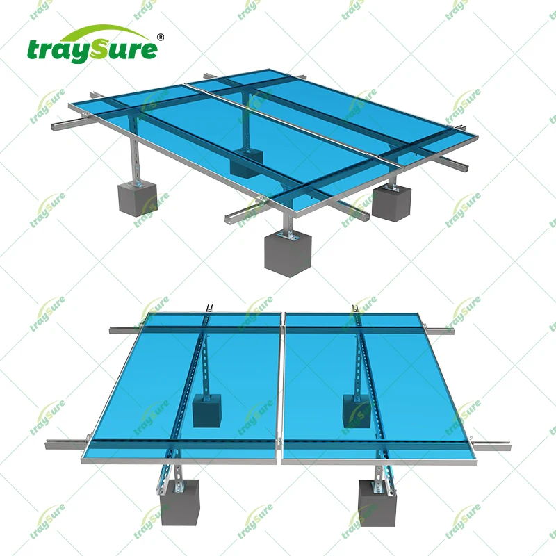 TRAYSURE Rooftop Solar Mounting System Solar Panel Rail Steel C Channel Bracket Mounts Solar Mounting System