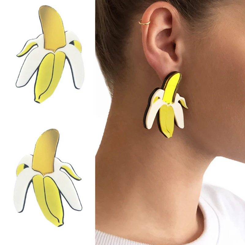 New Fruits Vegetables Theme Earrings Strawberry Watermelon Pomegranate Cauliflower Earrings For Women Girl Decoration Supplies