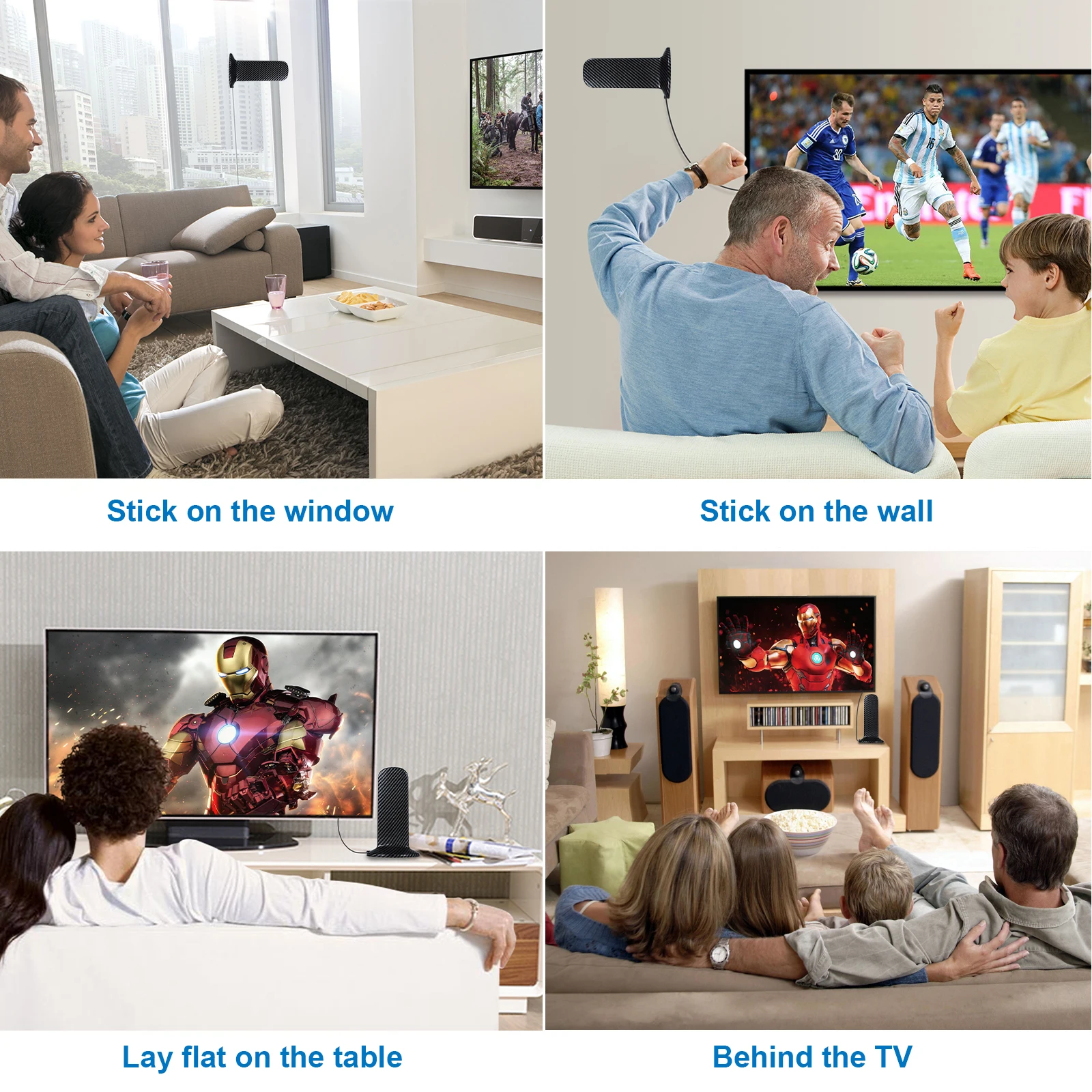 Best Selling Antuko 4K 1080P Tv Indoor Antenna Vhf Uhf Fm Tv Antenna Amplifier For Receiving Digital Tv Signals
