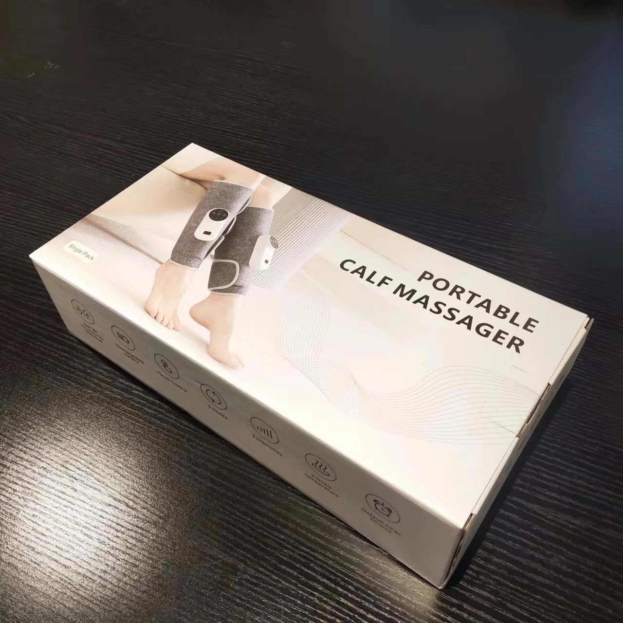 Cordless air compression calf massager with heat hot compress help Blood Circulation Electric Leg Calves Foot care Massage