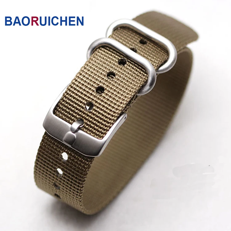 Custom 18mm 20mm 22mm 24mm Heavy Duty  Nylon Watch Strap Band Nylon Watch Strap