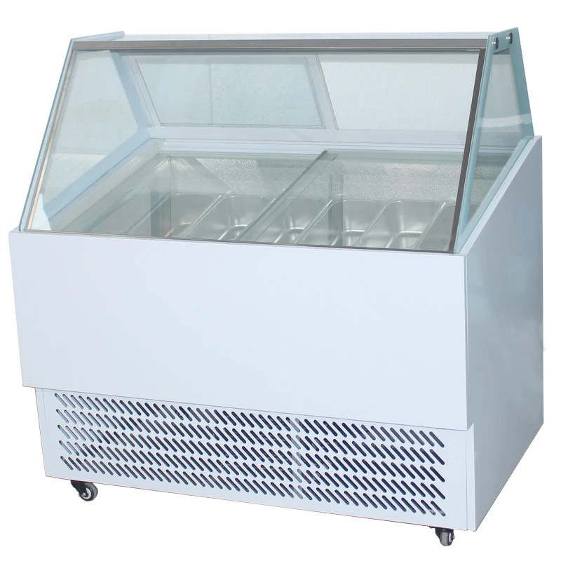 2024 Popular new design ice cream display freezer gelato fruit cake showcase