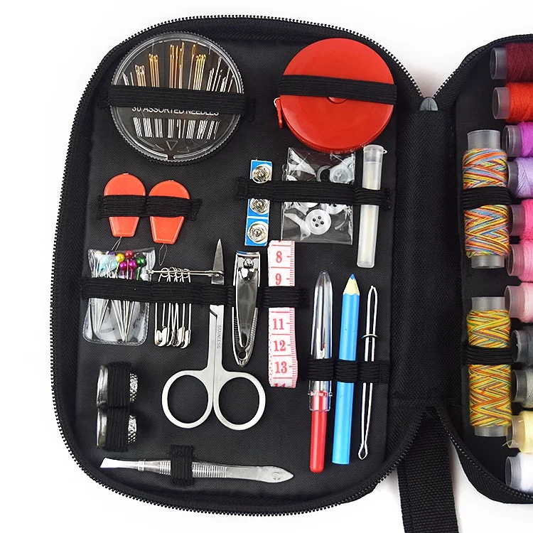 DIY sewing kit with essential tools from sewing supplier