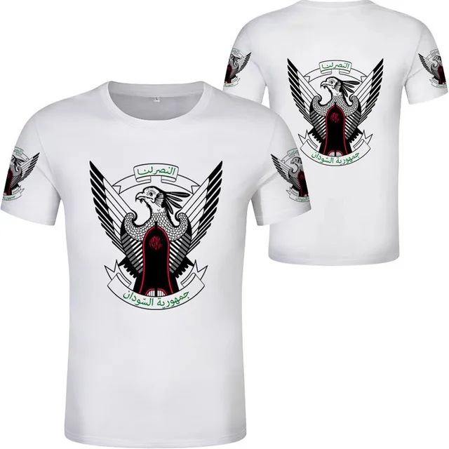 White Black Sudan Islam Sd Sudanese Arabic Arab Logo Fall Street Wear Wholesale Clothing T-shirt Personnalisable Street Wear